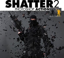 极品PS动作－碎片分离：Shatter2 Photoshop Action